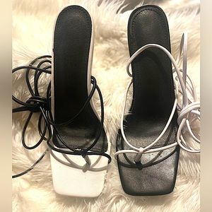 Beautiful Ying Yang Strappy heels